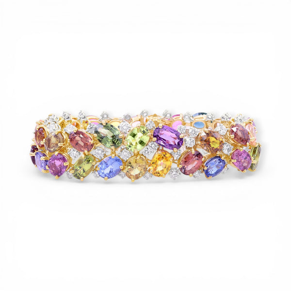 86.02tcw Multi-Color Sapphire Bracelet