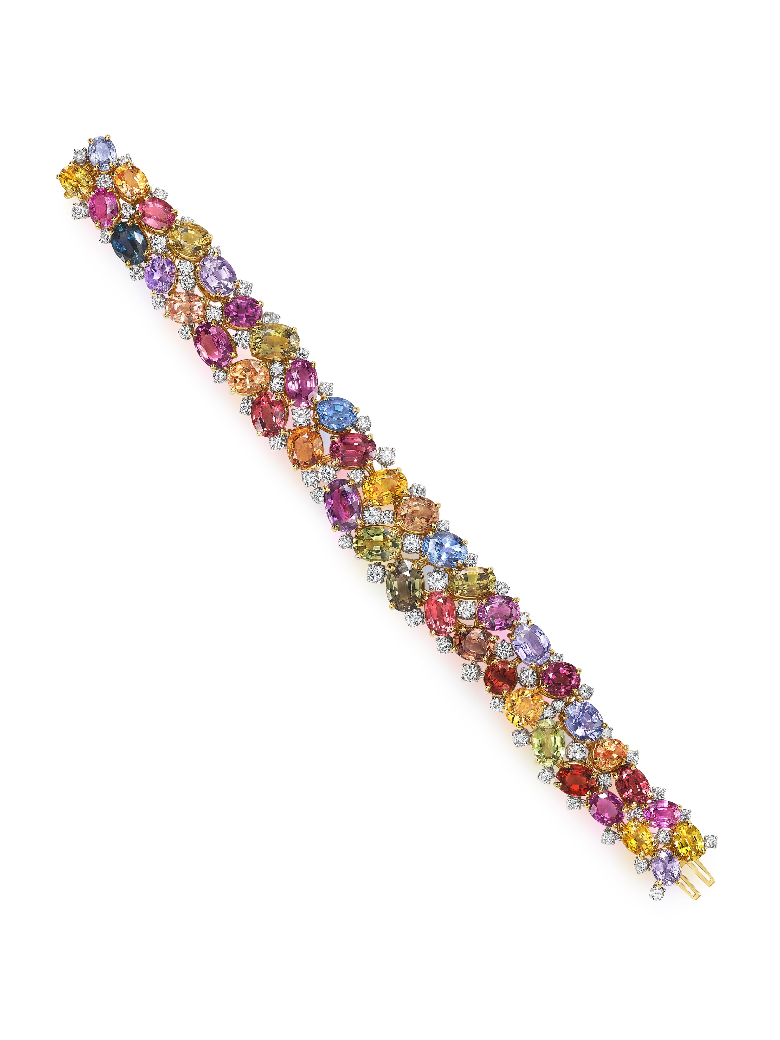 86.02tcw Multi-Color Sapphire Bracelet