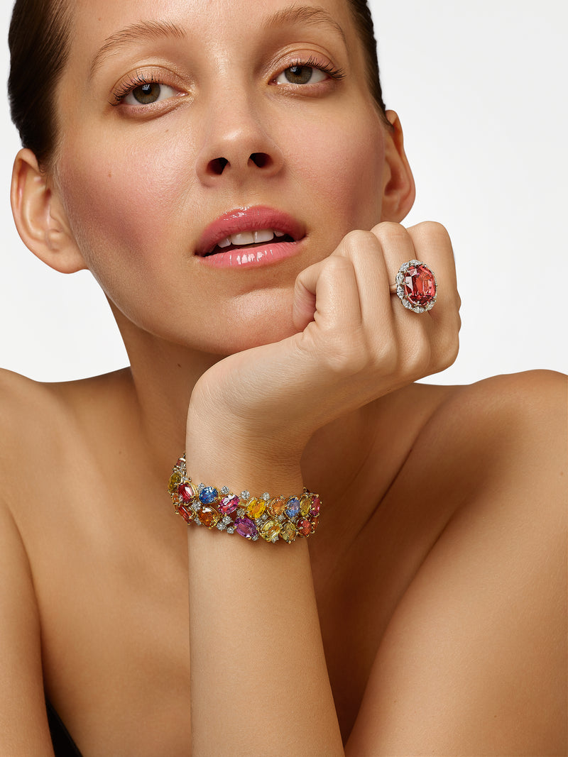 86.02tcw Multi-Color Sapphire Bracelet