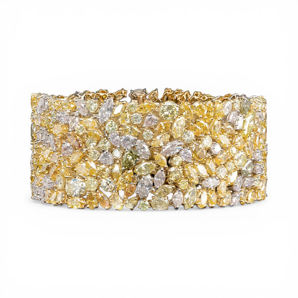 54.09tcw Fancy Colored Diamond Bracelet