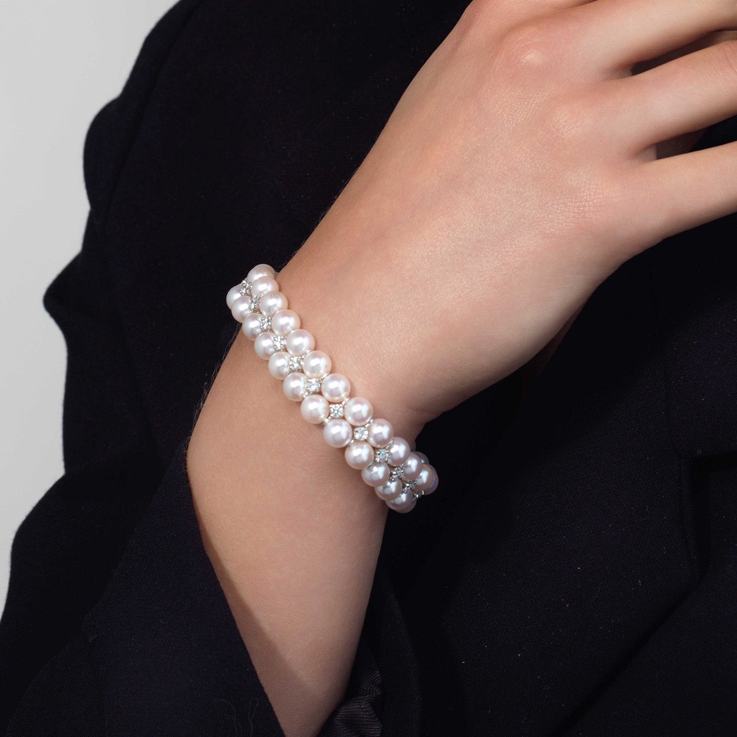 Two Row Pearl Bracelet