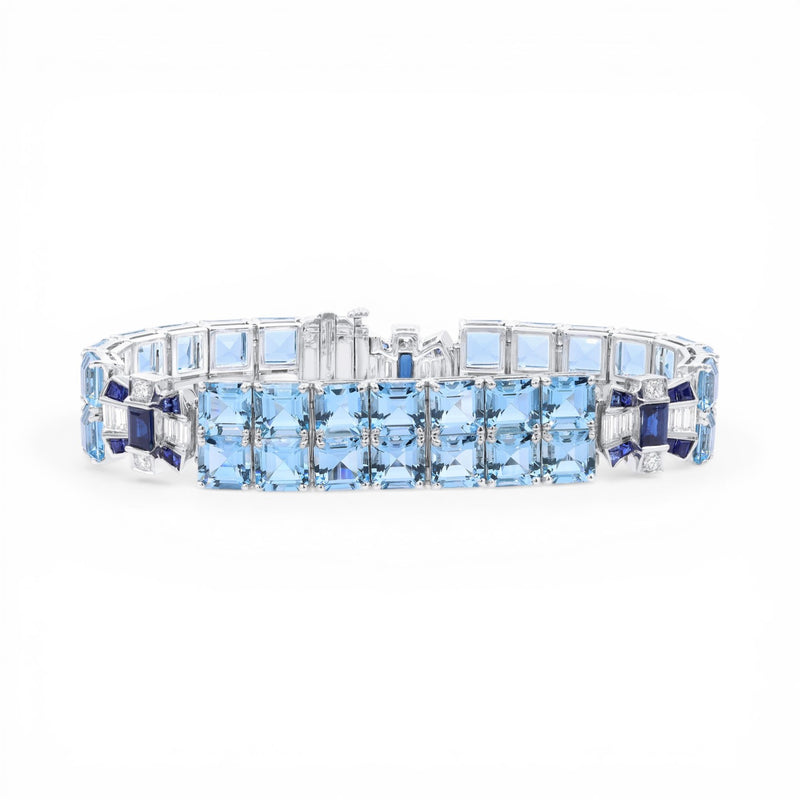 52.21ct Aquamarine Bow Bracelet