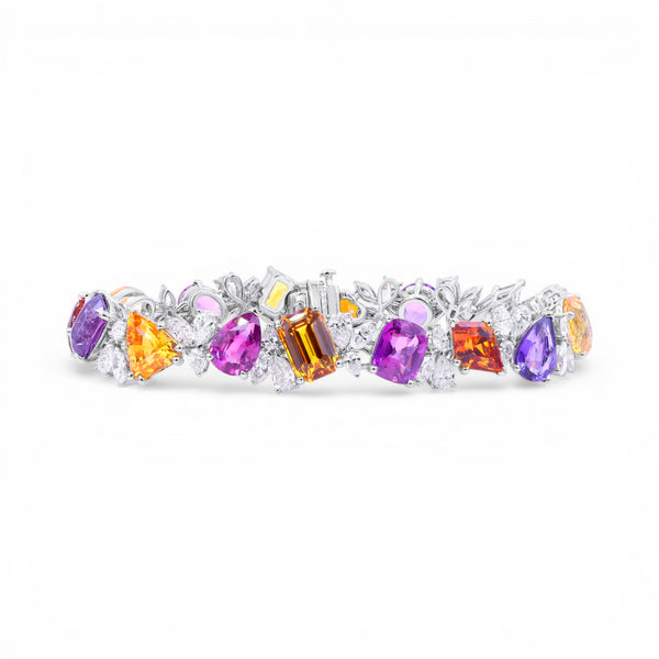 42.85tcw Multi-Color Sapphire Bracelet