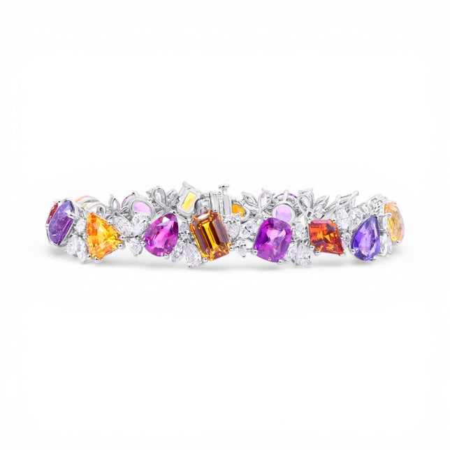 42.85tcw Multi-Color Sapphire Bracelet