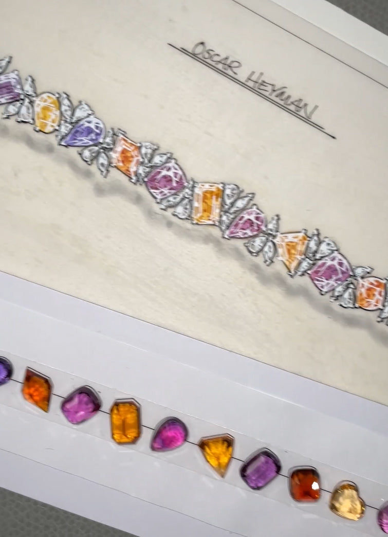 42.85tcw Multi-Color Sapphire Bracelet