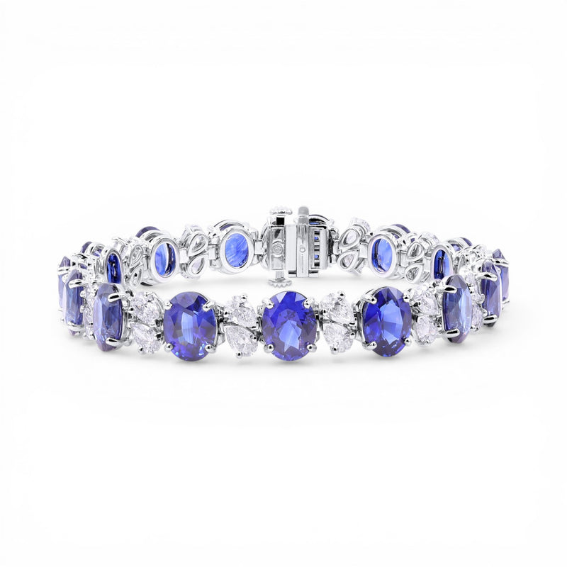 33.80tcw Royal Blue Sapphire Bracelet