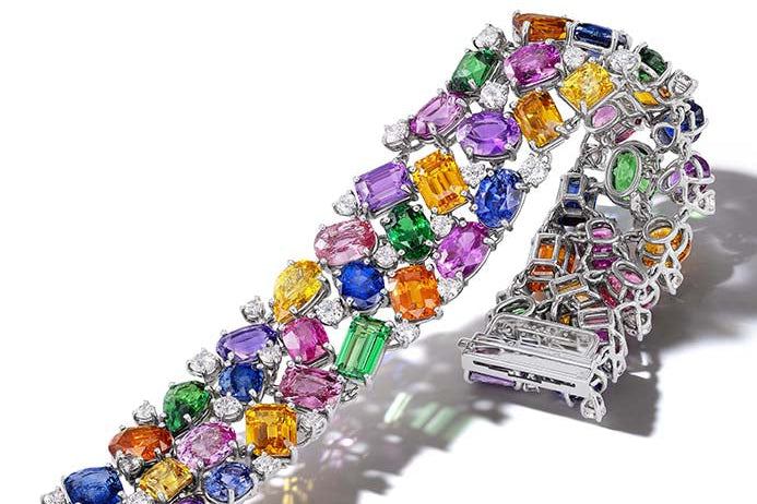 93.48tcw Multi-Color Sapphire Bracelet