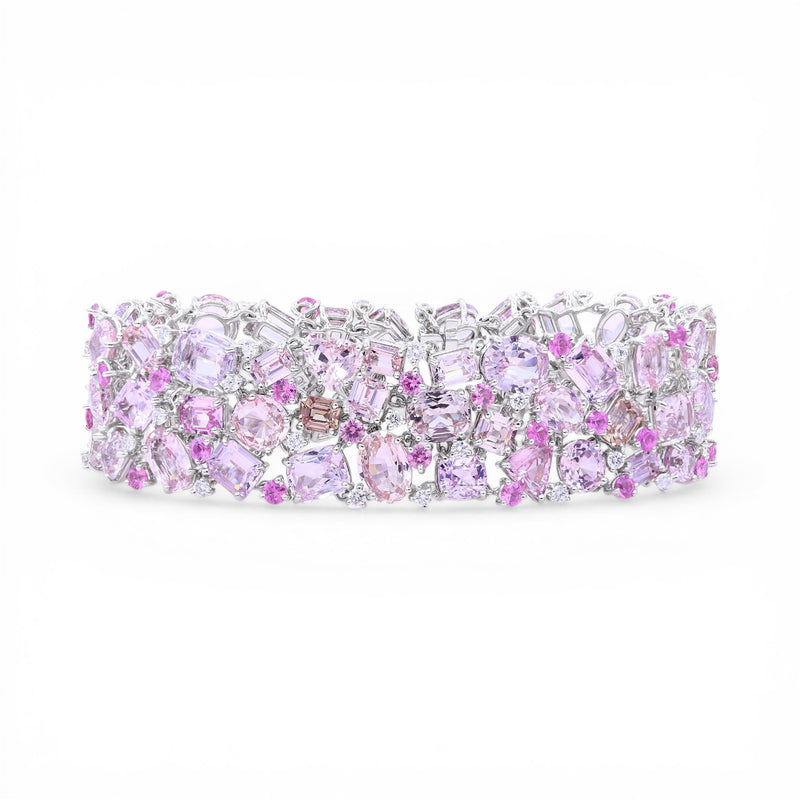 71.96TCW No Heat Padparadscha Bracelet