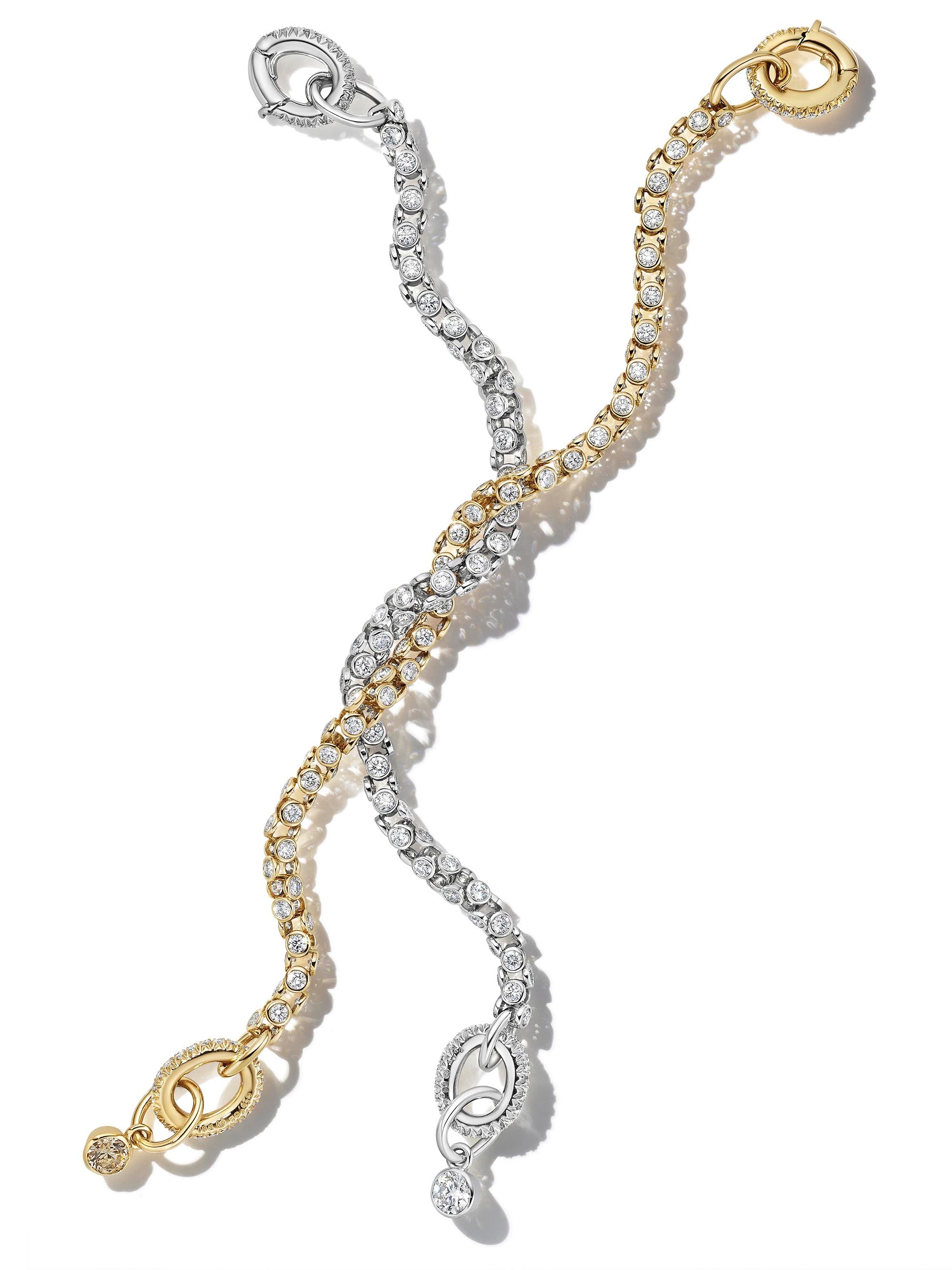Double Sided Diamond Link Bracelet
