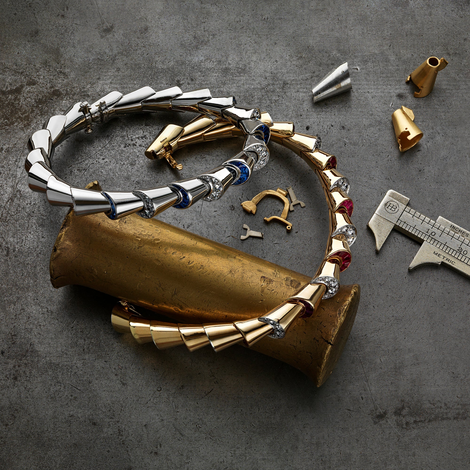 Gold Diamond Cornucopia Bracelet