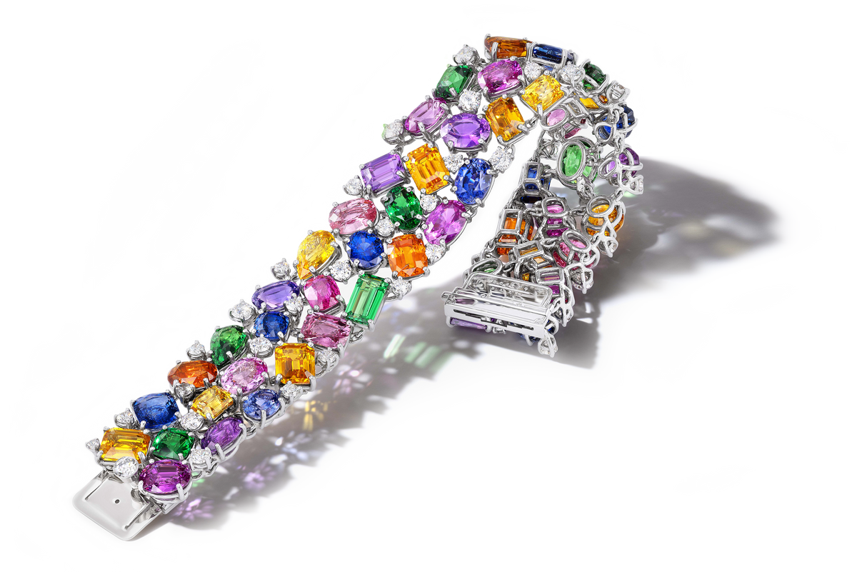 93.48tcw Multi-Color Sapphire Bracelet