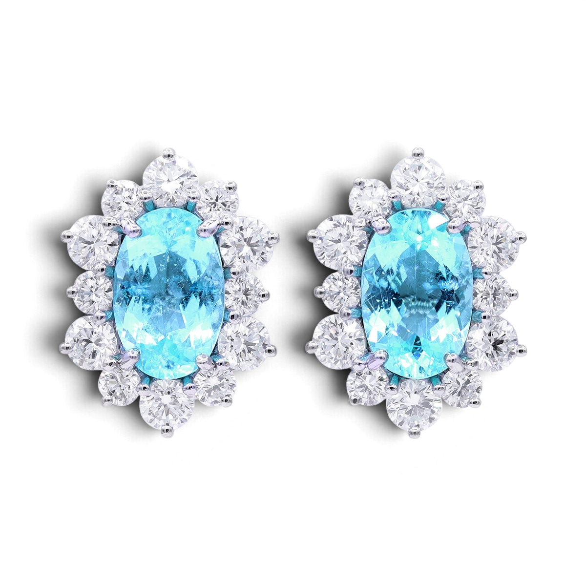 7.40tcw Paraiba Tourmaline Earrings