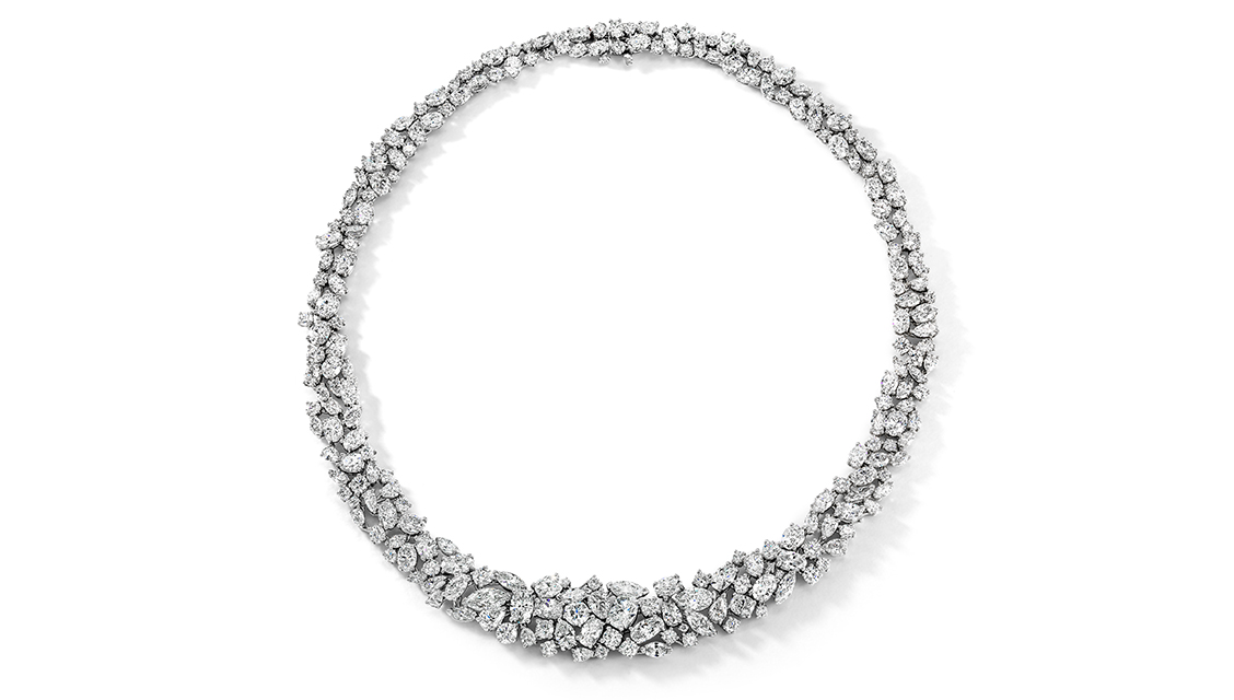Infinity Platinum Evara Diamond Necklace & Earrings with Diamond Studd
